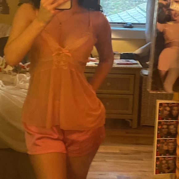 Baby Pink Sheer Slip Top - Picture 6 of 7